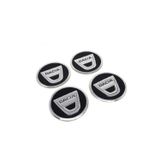 GARDENAUTO Jant Göbeği Arma Dacia Alüminyum Yapıştırma 60mm. 4'lü Set Çerçeveli Siyah