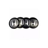 GARDENAUTO Jant Göbeği Arma Honda Alüminyum Yapıştırma 60mm. 4'lü Set Siyah