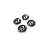 GARDENAUTO Jant Göbeği Arma Hyundaı Uyumlu 60mm Alüminyum Yapıştırma 4'lü Arma Set