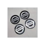 GARDENAUTO Jant Göbeği Arma Nissan 60mm Alüminyum 4lü Set Siyah Çerçeveli