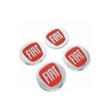 GARDENAUTO Jant Göbeği Arma/yapıştırma Fiat 4'lü Set Kırmızı 60mm