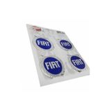 GARDENAUTO Jant Göbeği Arma/yapıştırma Fiat 4'lü Set Mavi 60mm Yapıştırma