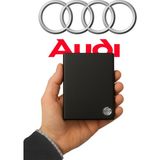 Gardenauto Metal Audi Logolu Deri Ruhsat Kabı Cüzdanı Kılıfı Ruhsatlık Metal Logo