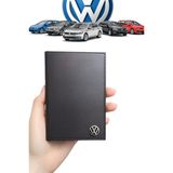 Gardenauto Metal Volkswagen Logolu Deri Ruhsat Kabı Cüzdanı Kılıfı Ruhsatlık Metal Logo