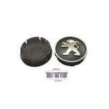 GARDENAUTO Peugeot Jant Göbeği 58-55mm Black-silver 4'lü Takım