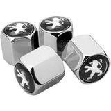 Gardenauto Peugeot Sibop Kapağı Alüminyum 4 Adet (Ithal Ürün) - Eski Logo - Gümüş