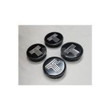 GARDENAUTO Tofaş Uyumlu 58/55 55mm Yuva 4'lü Set T Logolu Alüminyum Çelik Jant Göbeği