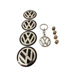 GARDENAUTO VOLKSWAGEN LOGOLU 4 ADET JANT GÖBEK 4 ADET METAL SİBOP KAPAK 1 ADET METAL ANAHTARLIK