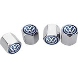 Gardenauto Volkswagen Mavi Logolu Sibop Kapağı 4 Adet Paslanmaz Çelik Krom Renk