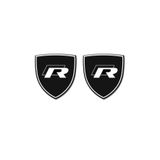 GARDENAUTO Volkswagen R Logo Yeni Arma 3d Oto Damla Silikon Sticker Yapıştırma 2 Adet Yüksek Kalite