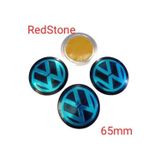 GARDENAUTO Vw Volkswagen Alüminyum Yapıştırma Jant Göbeği 4'lü 65 Mm