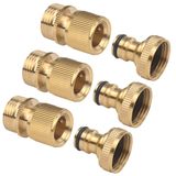 Gardeningwill 3 Set Pirinç Erkek ve Dişi 3/4 İnç Su Hortumu Hızlı Bağlantı Bağlantısı Bahçe Hızlı Çıkarma Hortum Konektörü