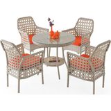 Gardenista Citrus - Rattan Bahçe Balkon Mutfak Masa Takımı - 80 cm