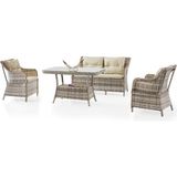 Gardenista Harmony - Rattan Bahçe Balkon Oturma Takımı - Kum Beji