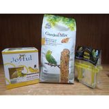 Gardenmix Platin Ballı Yetişkin Muhabbet Kuşu Yemi 1 Kg+Joyful Akıllı Yemlik+Aynalı Salıncak Kuş Oyuncağı