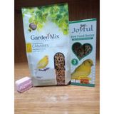 Gardenmix Platin Kanarya Yemi 500G+Ahududu Aromalı İyotlu Blok+1 Paket Joyful Ballı Kanarya Krakeri