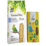 Gardenmix Soyulmuş Muhabbet Kuşu Yemi 400 Gr + Jessy Muhabbet Kuş İçin Ballı Kraker X1 Paket