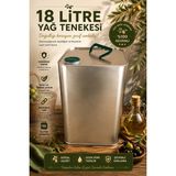 Gardenonya 18 Litre Yağ Tenekesi Gold Zeytin Yağı Tenekesi 20 Adet - Altın - Tek Ebat