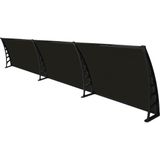 Gardenplast Crocus 80x360 cm Siyah Kapı Pencere Üstü Pratik Sundurma Dayanıklı Polikarbon Malzeme