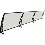 Gardenplast Crocus Şeffaf Kapı Pencere Üstü Sundurma 80x360 cm Dayanıklı Polikarbonat Malzeme
