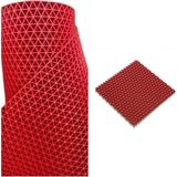 Gardenya Karmaşık Kaydırmaz Pvc Paspas Z Mat Yıldız Iç - Dış Tüm Islak Zemin - 60 x 90 cm - Kırmızı