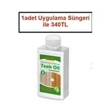 Gardinarium Teak Oıl / Transparent (Solventsiz Şeffaf Tik Yağı) 250 ml ve 1ADET Uygulama Süngeri