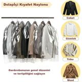 Gardırop Içi Askılık Yuvalı 70X100cm Kuru Temizleme - Dolap Içi Şeffaf Saklama Naylonu (10Adet)