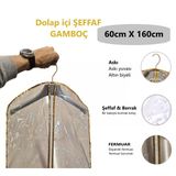 Gardırop İçi Askılık Yuvalı En:60 X Boy: 160Cm - Dolap İçi Şeffaf Varaklı Gamboç (1Adet)