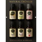 Gardone Favori 6'lı Set Esansiyel Uçucu Yağ Oda Kokusu 6 x 10 ml Doğal Aromaterapi Difizör Esansı