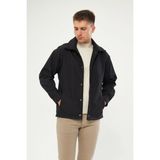 Garen Erkek Baharlık Softshell Ceket - Siyah - 2XL