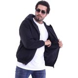 Garen Erkek Baharlık Su Itici Yağmurluk Kapüşonlu Waterproof - XL - Siyah