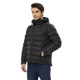 GAREN Erkek Kapüşonlu Yağmur ve Rüzgar Geçirmez Waterproof Mont, -20°C Dereceye Kadar Dayanıklı, Unisex-MM-6525-SİYAH-XL