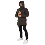 GAREN Erkek Regular Fit Uzun Su Geçirmez Şişme Kapüşonlu Mont | Waterproof Siyah Mont | Soğuk Havalarda -20°C'ye Kadar Koruma-MM-128-HAKİ-S