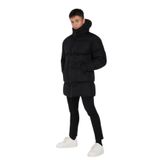 GAREN Erkek Regular Fit Uzun Su Geçirmez Şişme Kapüşonlu Mont | Waterproof Siyah Mont | Soğuk Havalarda -20°C'ye Kadar Koruma-MM-128-SİYAH-S