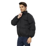 GAREN Unisex Reglan Kol Yağmur ve Rüzgar Geçirmez Oversize Bomber Mont Ceket | Waterproof -20°C'ye Kadar Dayanıklı-MM-4478-SİYAH-XS