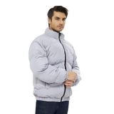 GAREN Unisex Yağmur ve Rüzgar Geçirmez Çapraz Kesim Bomber Oversize Mont Ceket | Waterproof Kaban-mm-4455-GRİ-M