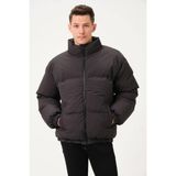 Garen Yağmur Rüzgar Geçirmez Bomber Oversize Mont Ceket Kaban Waterproof - Antrasit - L