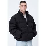 Garen Yağmur Rüzgar Geçirmez Bomber Oversize Mont Ceket Kaban Waterproof - XL - Siyah
