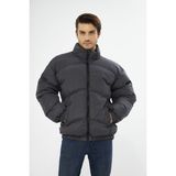 Garen Yağmur Rüzgar Geçirmez Çapraz Kesim 7032 Bomber Oversize Mont Ceket Kaban Waterproof MM-153 - Antrasit
