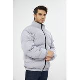 Garen Yağmur Rüzgar Geçirmez Çapraz Kesim 7032 Bomber Oversize Mont Ceket Kaban Waterproof MM-153 - Gri