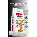 GARFIELD Aktif Karbon Taneli Topaklanan Bentonit Kedi Kumu 20 LT