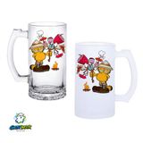 Garfield Kulplu Bira Bardağı Buzlu Veya Şeffaf Seçenekli 0291