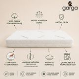 Garga 70X110 Visco Doğal Bebek ve Çocuk Yatağı 7 cm Ortopedik - Park Yatak Beşik Anne Yanı Uyumlu - 70 x 110 cm - Beyaz