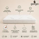 Garga 70X140 Visco Doğal Bebek ve Çocuk Yatağı 7 cm Ortopedik - Park Yatak Beşik Anne Yanı Uyumlu - 70 x 140 cm - Beyaz