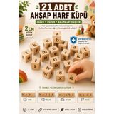 Gargamel Ahşap Harf Küpleri çocuklar için Eğitici Kelime Oluşturma Oyuncağı, Harf Öğrenme ve El Becerisi Geliştirici