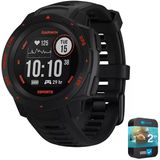 Garmin 010-02064-73 Instinct E-Sports Edition Smartwatch, Black Lava Sche İle 2 Yr Cps Geliştirilmiş Koruma Paketi