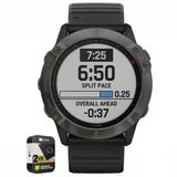 Garmin 010-02157-10 Fenix 6X Sapphire Multisport Gps Smartwatch Carbon Gray Dlc Log With Premium 2 Yr Cps Geliştirilmiş Koruma Paketi