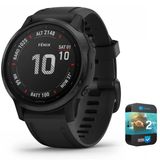 Garmin 010-02159-13 Fenix 6S Pro Multisport Gps Smartwatch Black Sche İle 2 Yr Cps Geliştirilmiş Koruma Paketi