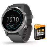 Garmin 010-02174-01 Vivoaktif 4 Smartwatch Shadow Gray / Este Sche İle Cps Geliştirilmiş Koruma Paketi