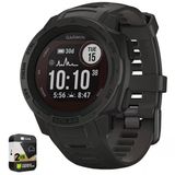 Garmin 010-02293-10 Instinct Solar Rugged Outdoor Watch With Gps Graphite Sche With Premium 2 Yr Cps Geliştirilmiş Koruma Paketi